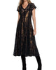 Dina Mesh Midi Dress in Black - thumbnail