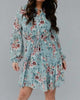 Paloma Floral Dress in Blue Floral - thumbnail