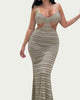 Sheer-Paneled Coverup in Grey - thumbnail
