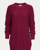 Ribbed-Knit Cotton Sweater in Plum - thumbnail