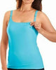 Long Length Nursing Camisole Bra in Turquoise - thumbnail