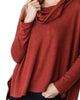 Cowl Neck Sweater in Rust - thumbnail