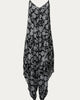 Floral Rayon-Gauze Jumpsuit in Black - thumbnail