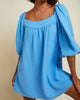 Carter Gauze Mini Dress in Lapis - thumbnail