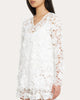 Isla 3D Lace Dress in White - thumbnail