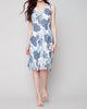 Printed Cotton Gauze Dress in Waterlily - thumbnail