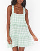 Napa Mini Dress in Green Plaid - thumbnail