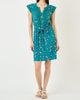 Lailah Floral Knit Dress in Slate Teal - thumbnail
