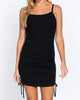 Ruched Cami Dress in Black - thumbnail