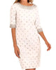 Jersey Embroidered Dress in White/Silver - thumbnail