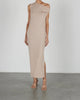 Luxe Knit Exposed Shoulder Dress in Dk Nude - thumbnail