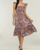 Rylan Smocked Midi Dress in Multi - thumbnail