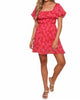 Floral Dress in Red And Fuchsia - thumbnail
