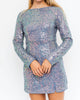 Deserei Sequin Mini Dress in Dusty Blue - thumbnail