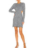 Dove Mini Dress in Marled Noir - thumbnail