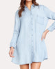 Chambray Shirt Dress in Light Denim - thumbnail