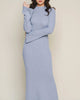 Cut-Out Back Maxi Dress in Dusty Blue - thumbnail