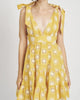 Embroidered Tiered Mini Dress in Yellow - thumbnail