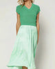 Cami Dress Sweater Set W/ Pleats On Skirt in Green - thumbnail