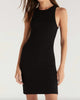 Carolina Rib Mini Dress in Black - thumbnail