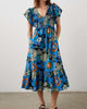 Clementine Cotton Midi Dress in Azul Wildflower - thumbnail