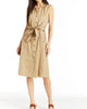 Madison Midi Dress in Khaki - thumbnail