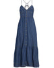 Denim Maxi Dress in Blue - thumbnail