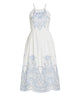 Juliette Embroidered Dress in White/Blue Eyelet - thumbnail