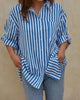 Catalina Stripe Button Down Shirt in Blue/White - thumbnail