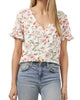 Loretta Button Loop Frill Sleeve Top - thumbnail
