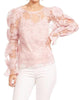 Lace Floral Blouse in Pink - thumbnail