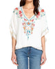 Klarah Print Blouse in White Multi - thumbnail