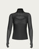 Dawn Power Mesh Turtleneck Top in Noir - thumbnail