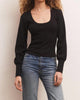 Rylen Long Sleeve Top in Black - thumbnail