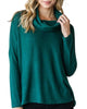 Cowl Neck Sweater in Hunter Green - thumbnail