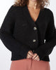Short Zz Knit Cardigan in Black - thumbnail