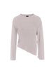 Heather Knit Asymetrical Blouse in Ash Pink - thumbnail