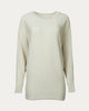 Ribbed Cotton-Blend Oversized Sweater in Pale Beige - thumbnail