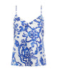 Jane Camisole Tank in White Mediterranean - thumbnail