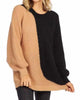 Maple Oversized Sweater in Black/Tan - thumbnail
