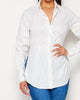 Cotton Button Down Shirt in White - thumbnail