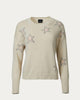Intarsia-Knit Cotton Sweater in Taupe - thumbnail