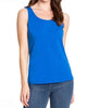 Double Scoop Neck Tank in Royal Blue - thumbnail