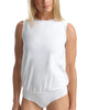 Essential Cotton Muscle Bodysuit in White - thumbnail