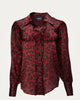 Leopard Button Down in Red Leopard - thumbnail