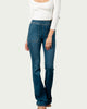 Cutout Ribbed Stretch-Knit Top in White - thumbnail