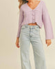 Cropped Cardigan in Lilac - thumbnail