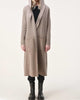 Eva Solid Long Cardigan With Hoodie in Oatmeal - thumbnail