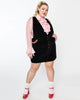Smak Parlour Black & Strawberry Trim Pinafore Skirt - thumbnail
