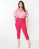 Unique Vintage Hot Pink High Waist Rachelle Capri Pants - thumbnail